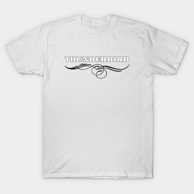 Thunderbird Emblem with Swoop Pinstripes T-Shirt by PauHanaDesign